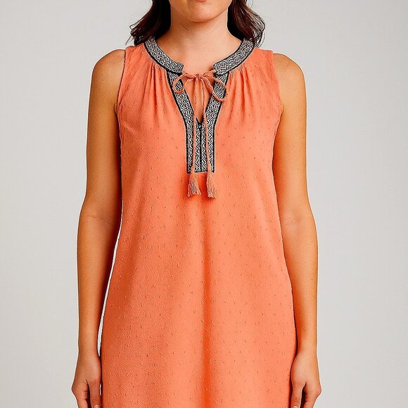 Dr2 by Daniel Rainn Shift Summer Dress - Size Small - Tawny Orange EUC - Picture 1 of 12